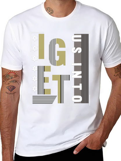 Camiseta Negra con Diseño Abstracto Moderno