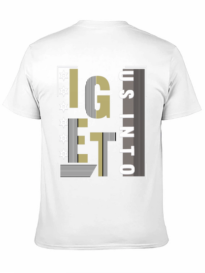 Camiseta Negra con Diseño Abstracto Moderno