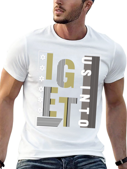 Camiseta Negra con Diseño Abstracto Moderno