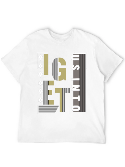 Camiseta Negra con Diseño Abstracto Moderno