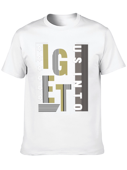Camiseta Negra con Diseño Abstracto Moderno