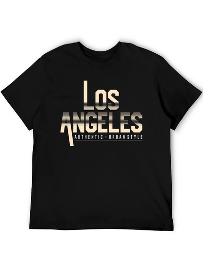 Camiseta Negra Los Ángeles Estilo Urbano