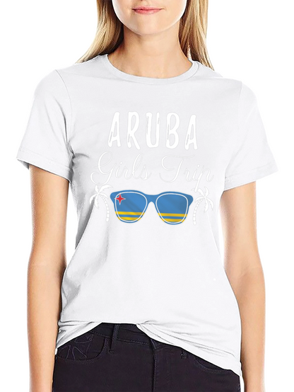 Camiseta Aruba Girls Trip Negra para Hombre