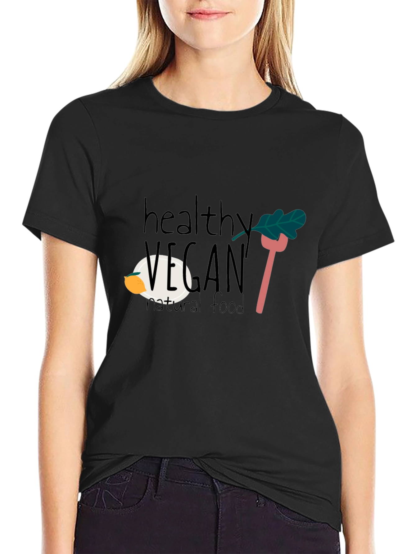 Camiseta Negra Vegana Saludable