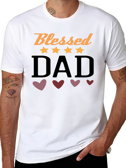 Camiseta Negra Blessed Dad para Hombre