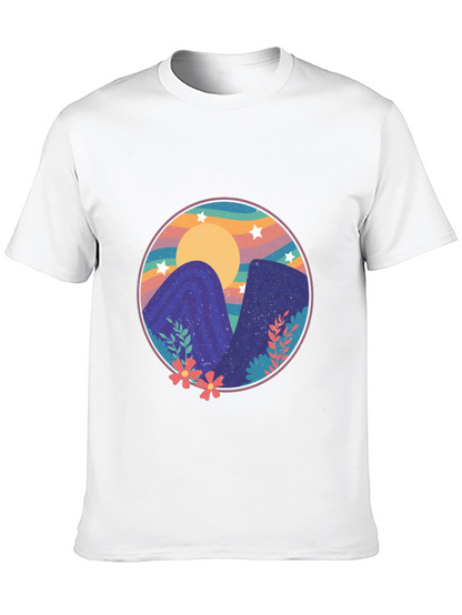 Camiseta Estampada Montañas Mágicas