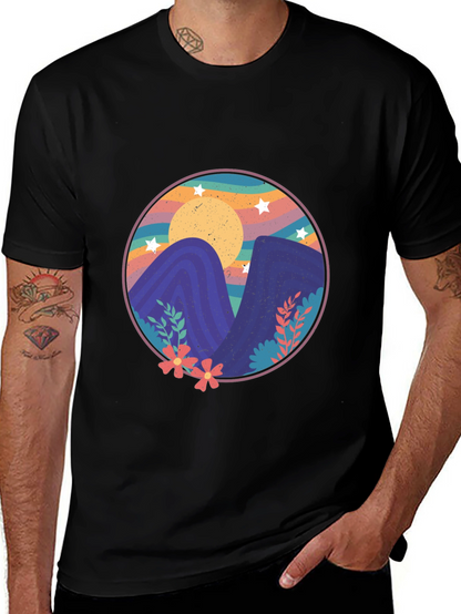 Camiseta Estampada Montañas Mágicas