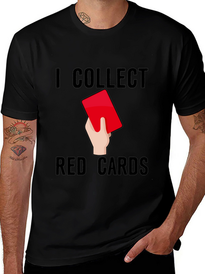 Camiseta Negra: Colecciono Tarjetas Rojas - Humor Fútbol