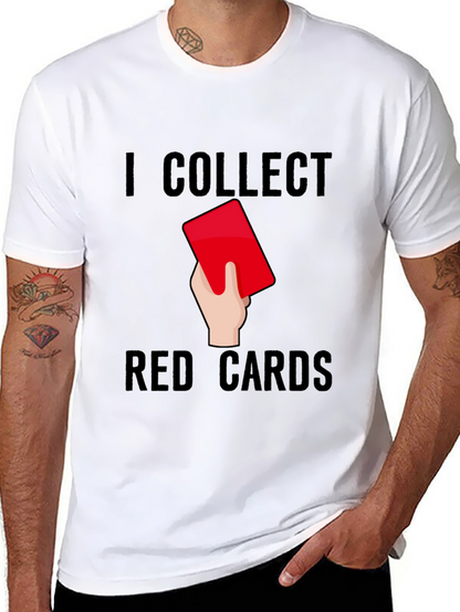 Camiseta Negra: Colecciono Tarjetas Rojas - Humor Fútbol