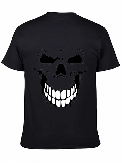 Camiseta Negra con Diseño de Calavera para Hombre