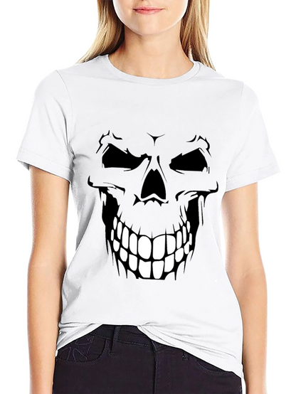 Camiseta Negra con Diseño de Calavera para Hombre