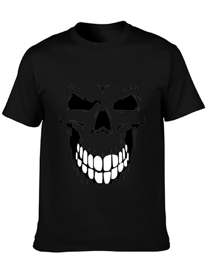 Camiseta Negra con Diseño de Calavera para Hombre