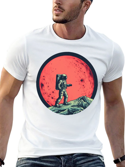 Camiseta Negra Astronauta en Marte