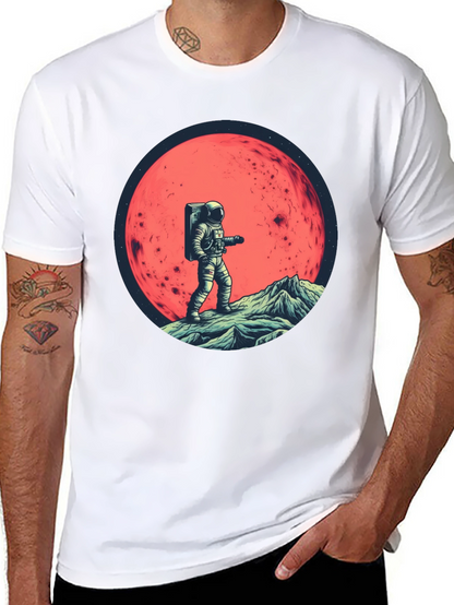 Camiseta Negra Astronauta en Marte