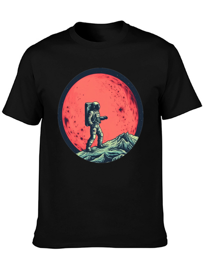 Camiseta Negra Astronauta en Marte