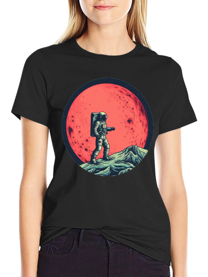 Camiseta Negra Astronauta en Marte
