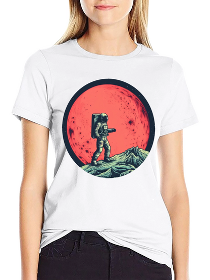 Camiseta Negra Astronauta en Marte