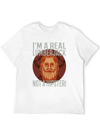 Camiseta Negra: Leñador Auténtico No Hipster