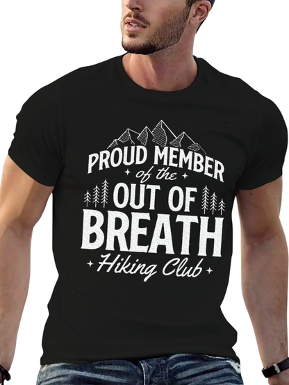 Camiseta Negra Out of Breath Hiking Club