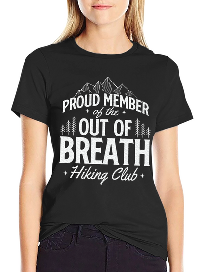 Camiseta Negra Out of Breath Hiking Club