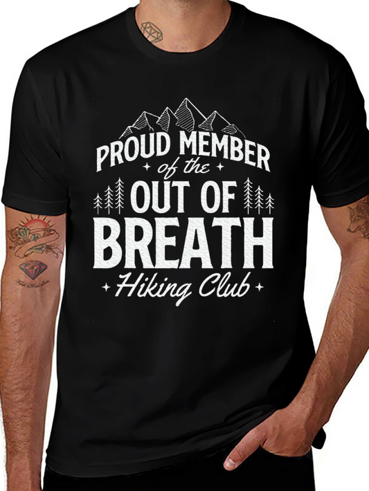 Camiseta Negra Out of Breath Hiking Club