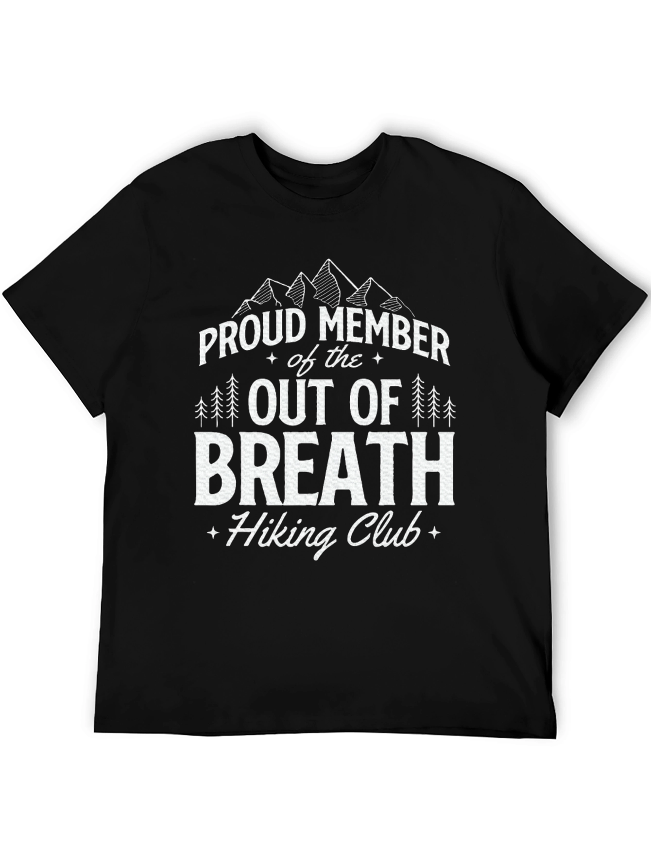 Camiseta Negra Out of Breath Hiking Club