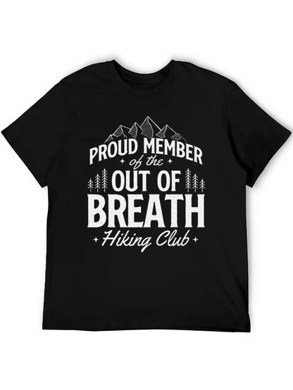 Camiseta Negra Out of Breath Hiking Club