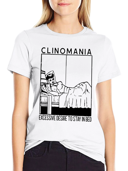 Camiseta Negra Clinomanía - Deseo de Quedarse en Cama