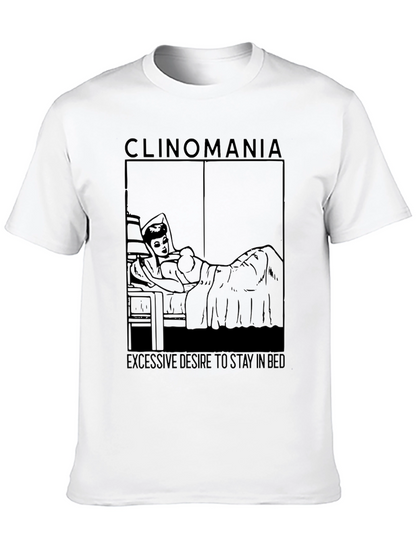 Camiseta Negra Clinomanía - Deseo de Quedarse en Cama