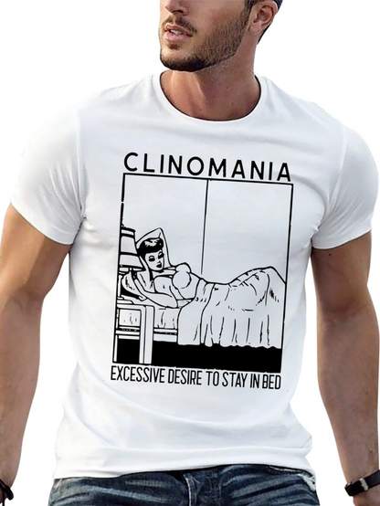 Camiseta Negra Clinomanía - Deseo de Quedarse en Cama