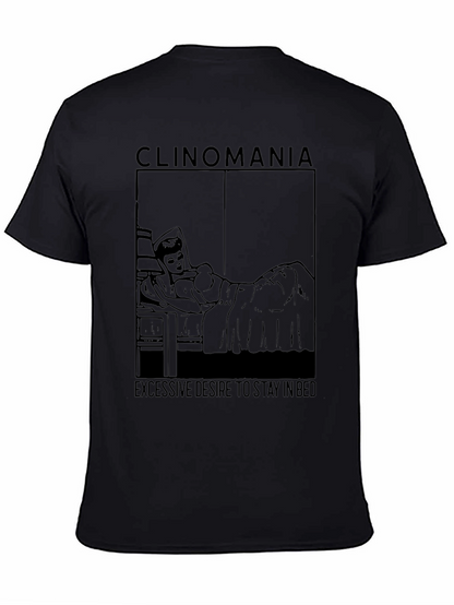 Camiseta Negra Clinomanía - Deseo de Quedarse en Cama