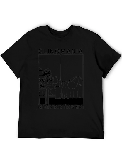 Camiseta Negra Clinomanía - Deseo de Quedarse en Cama