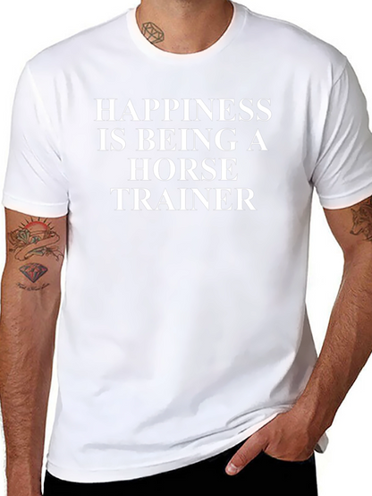 Camiseta Negra Happiness Horse Trainer