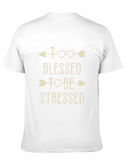 Camiseta Negra con Diseño Blessed To Be Stressed