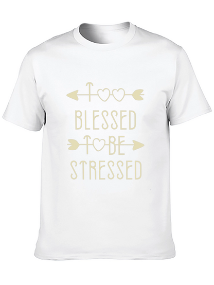 Camiseta Negra con Diseño Blessed To Be Stressed
