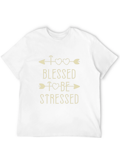 Camiseta Negra con Diseño Blessed To Be Stressed