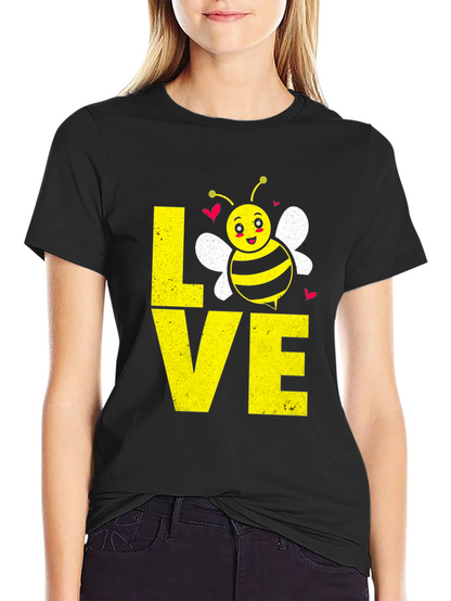 Camiseta Negra con Abeja LOVE