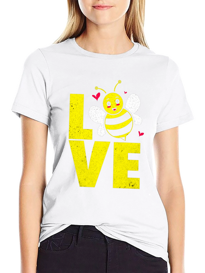 Camiseta Negra con Abeja LOVE
