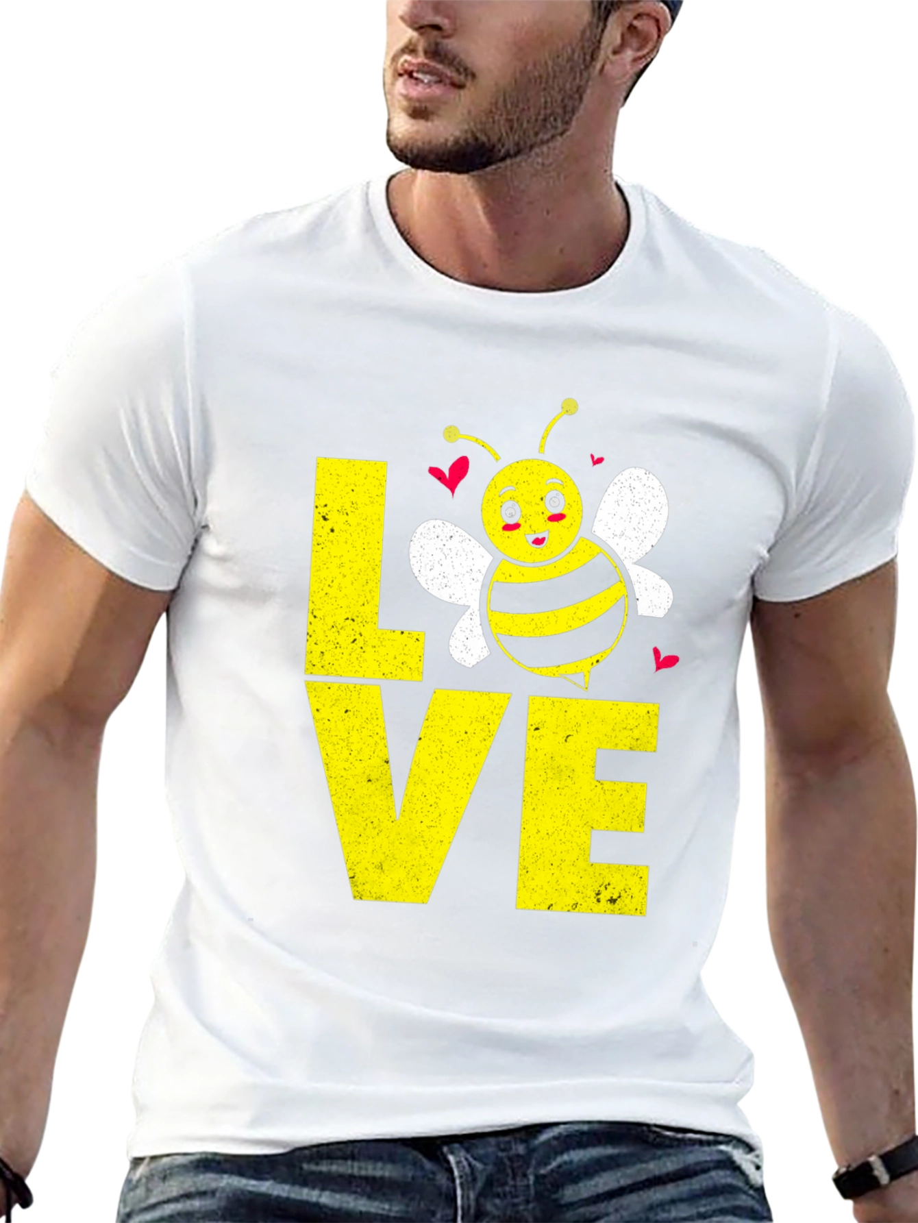 Camiseta Negra con Abeja LOVE