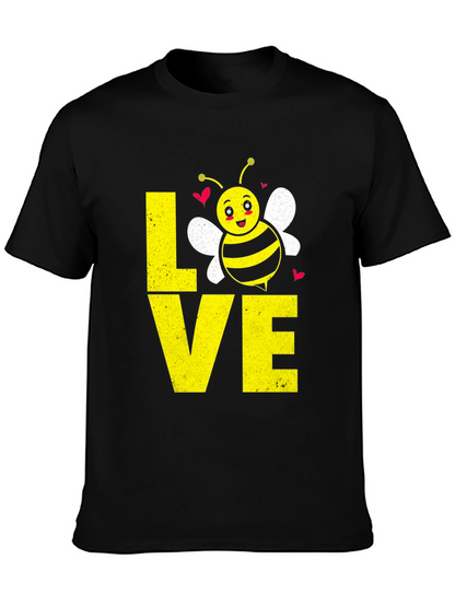 Camiseta Negra con Abeja LOVE