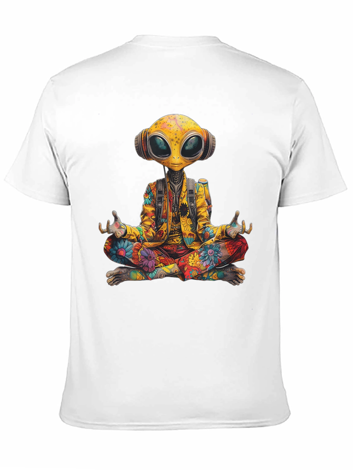 Camiseta Alien Hippie Meditando