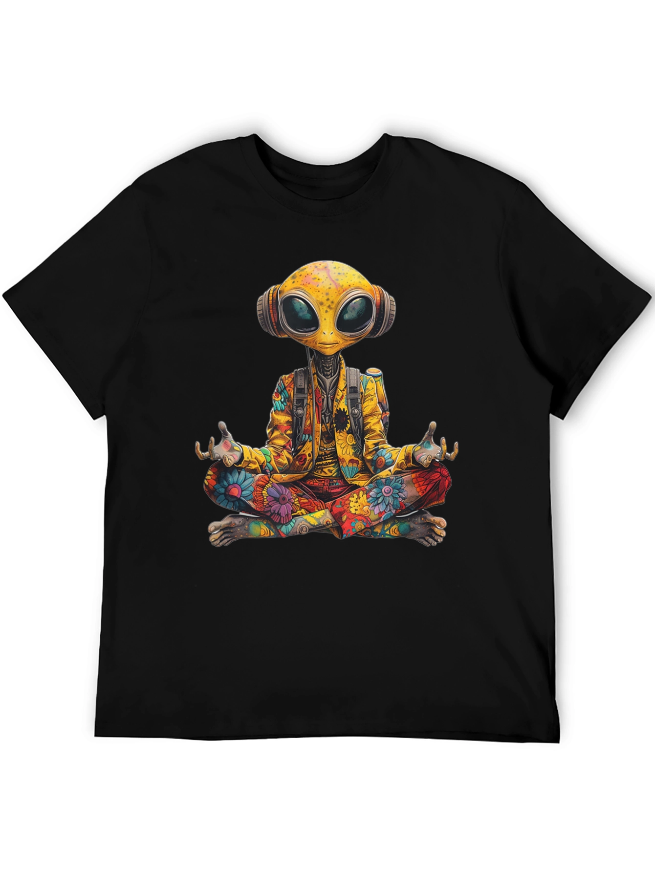 Camiseta Alien Hippie Meditando