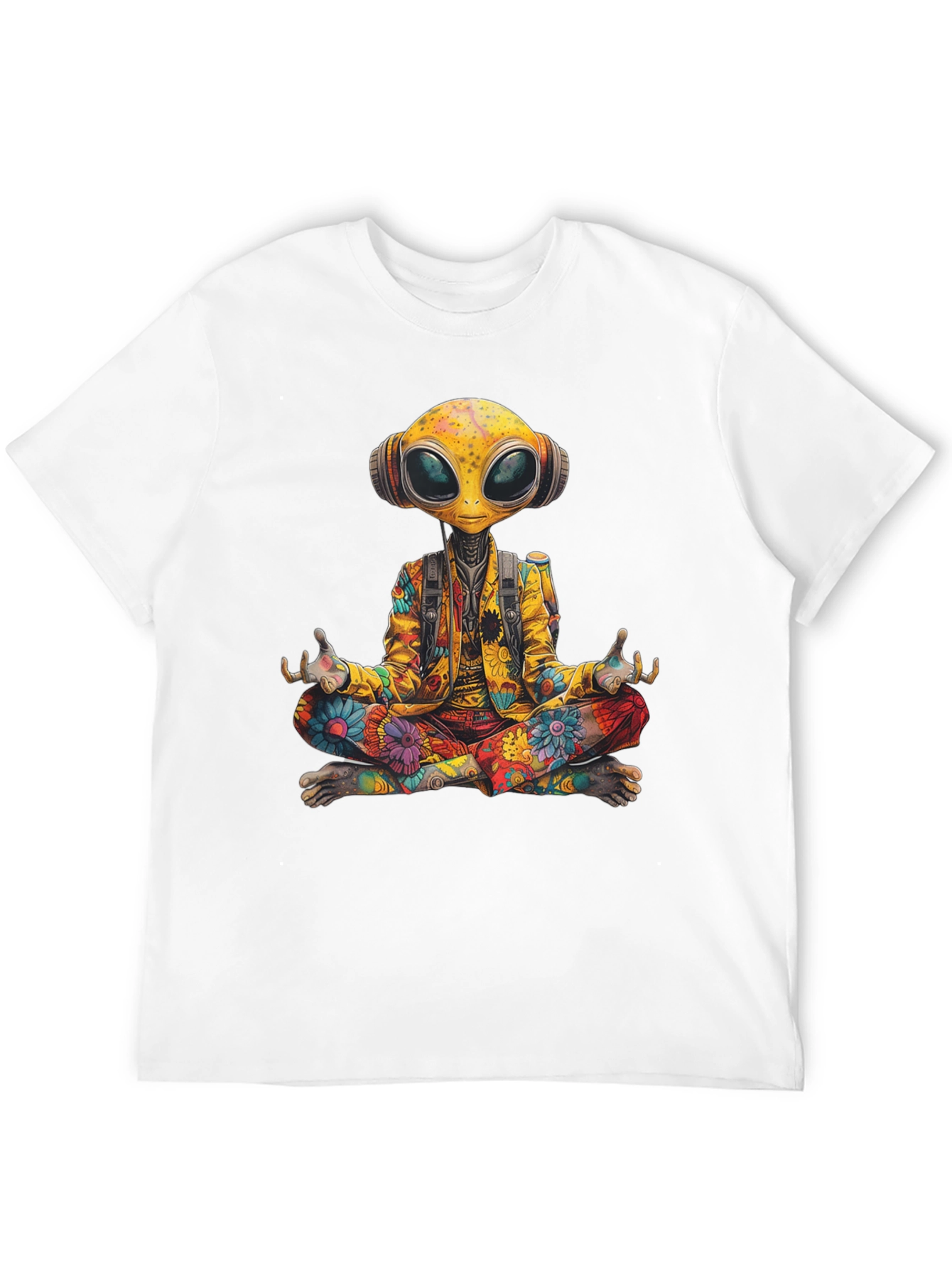 Camiseta Alien Hippie Meditando