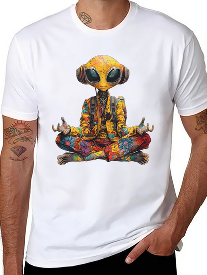 Camiseta Alien Hippie Meditando
