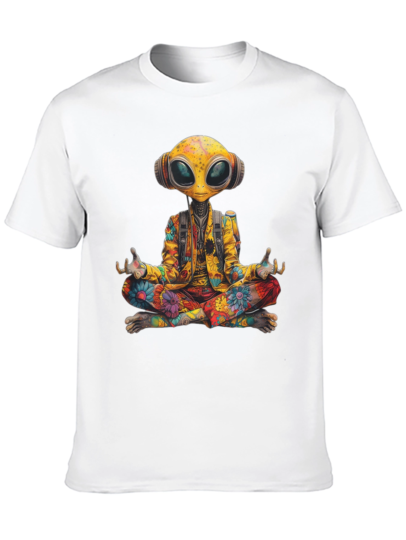 Camiseta Alien Hippie Meditando
