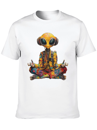 Camiseta Alien Hippie Meditando