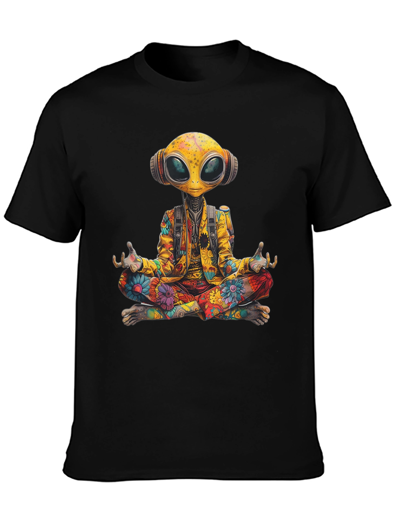 Camiseta Alien Hippie Meditando