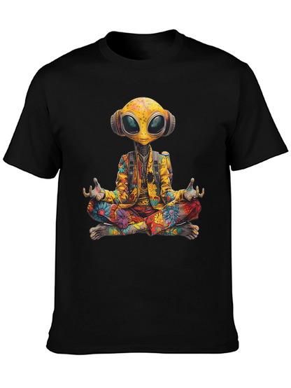 Camiseta Alien Hippie Meditando