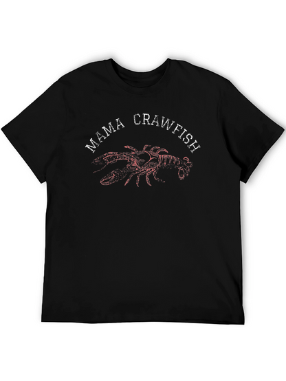 Camiseta Negra Mama Crawfish para Amantes de los Mariscos