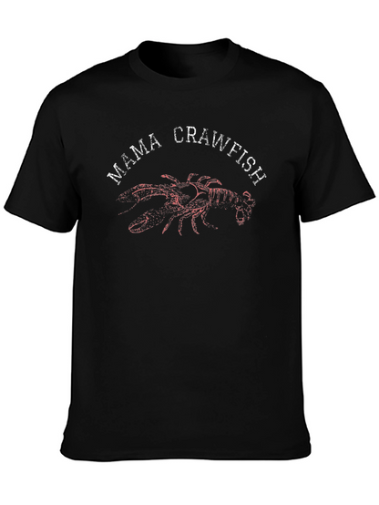 Camiseta Negra Mama Crawfish para Amantes de los Mariscos